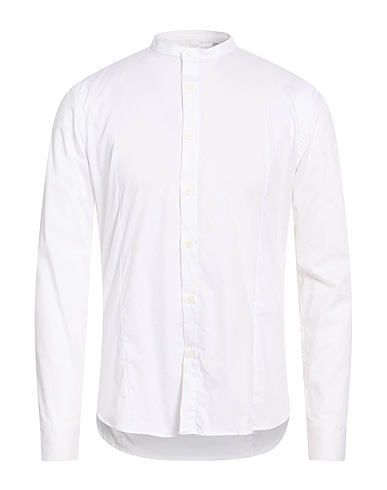 GREY DANIELE ALESSANDRINI Μονόχρωμο πουκάμισο Λευκό 97% Βαμβάκι, 3% Ελαστάνη