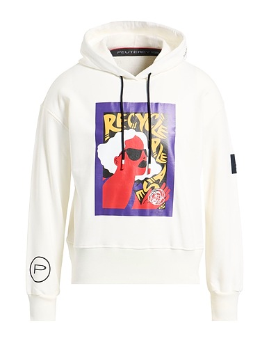 PEUTEREY Hooded sweatshirt White 100% Cotton, Elastane