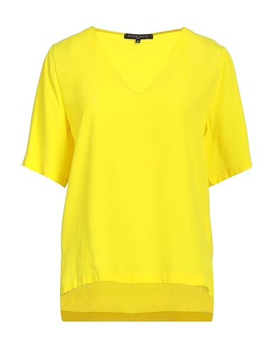 BRIAN DALES Top Yellow 69% Acetate, 31% Silk