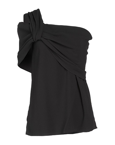 BAJA EAST One-shoulder top Black 86% Triacetate, 14% Polyethylene