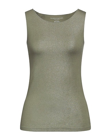 MAJESTIC FILATURES Top Verde militar 94% Viscosa, 6% Elastán