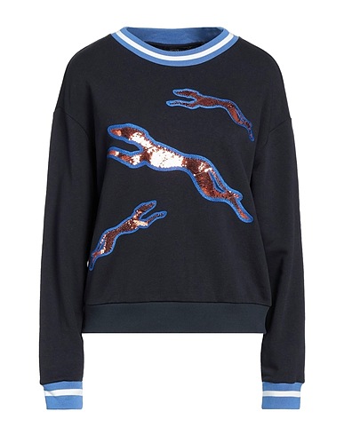 TRUSSARDI Sweatshirt Midnight blue 99% Cotton, 1% Elastane