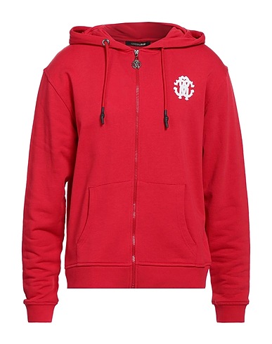 ROBERTO CAVALLI Hooded sweatshirt Red 100% Cotton
