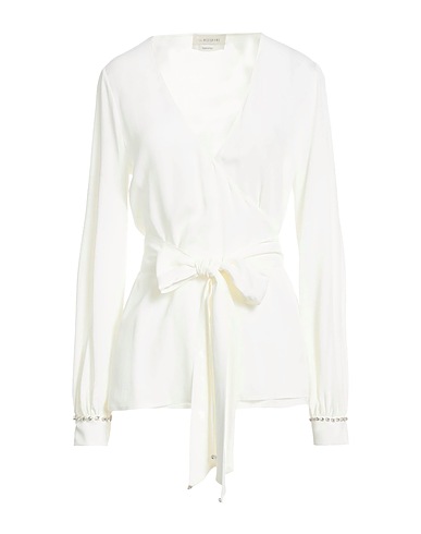 ANNA MOLINARI Top White 85% Acetate, 15% Silk