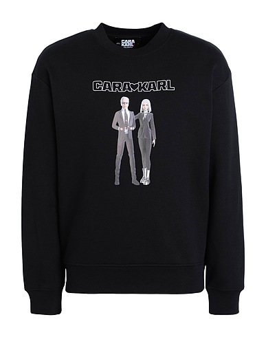 KARL LAGERFELD スウェット CARA LOVES KARL
 ブラック オーガニックコットン 90% / リサイクルポリエステル 10%