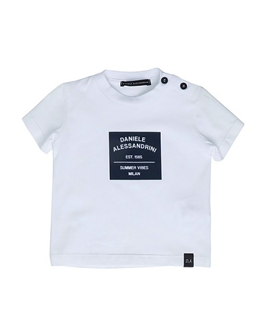 DANIELE ALESSANDRINI T-shirt White 93% Cotton, 7% Elastane