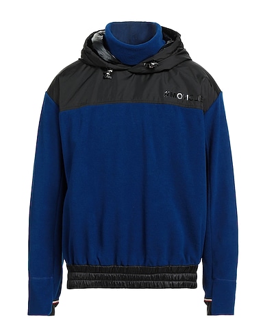 MONCLER Hooded track jacket  Midnight blue 93% Polyester, 7% Elastane