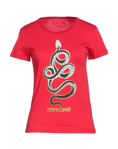 ROBERTO CAVALLI T-shirt Rosso 100% Cotone