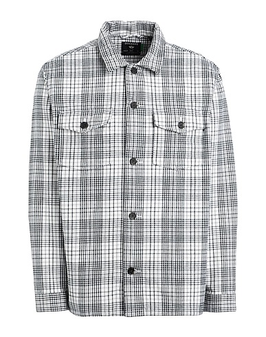 DOCKERS Kariertes Hemd RELAXED OVERSHIRT
 Weiß 100% Baumwolle
