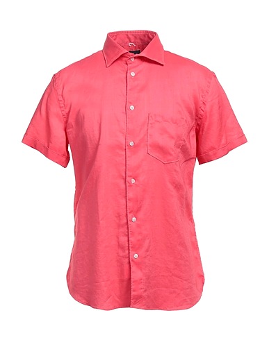 BULGARINI Camicia in lino Corallo 100% Lino