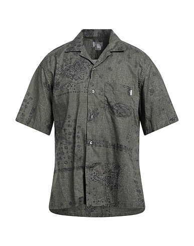 WOOLRICH Patterned shirt Military green 100% Cotton