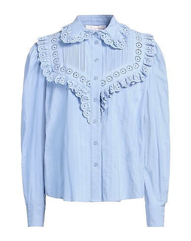SEE BY CHLOÉ Camicie e bluse in pizzo Celeste 100% Cotone