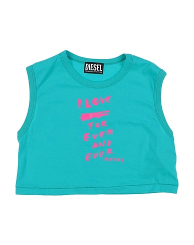 DIESEL Ｔシャツ ターコイズブルー コットン 100%