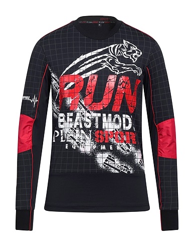 PLEIN SPORT T-shirt Black 92% Nylon, 8% Elastane