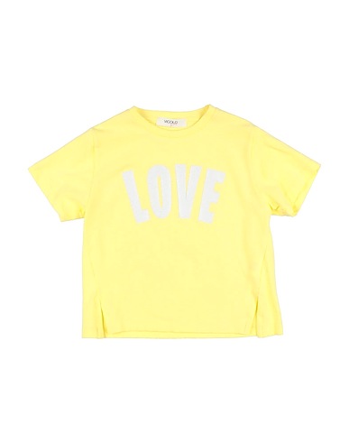 VICOLO T-shirt Yellow 90% Cotton, 10% Elastane