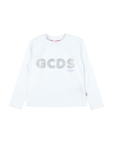 GCDS MINI T-shirt White 95% Cotton, 5% Elastane
