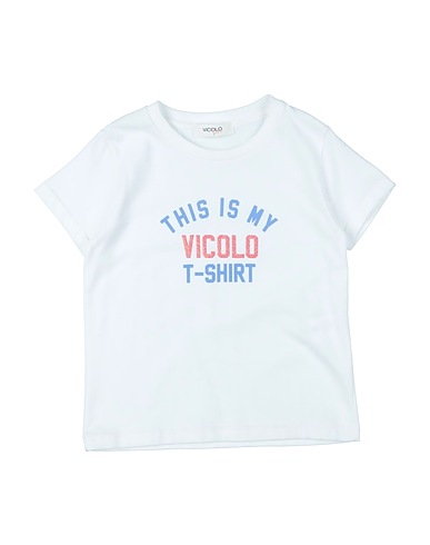 VICOLO T-shirt White 90% Cotton, 10% Elastic fibres