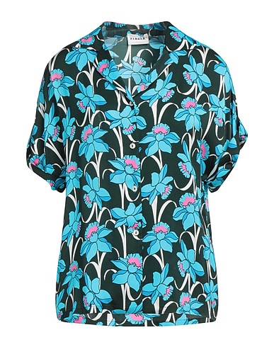 P.A.R.O.S.H. Camicie e bluse a fiori Azzurro 100% Viscosa