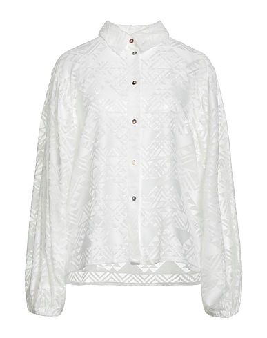 HAVEONE Lace shirts & blouses White 100% Polyester