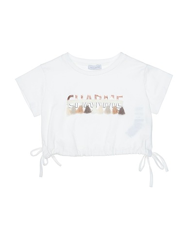 MEILISA BAI Tシャツ ホワイト コットン 94% / ポリウレタン 6%