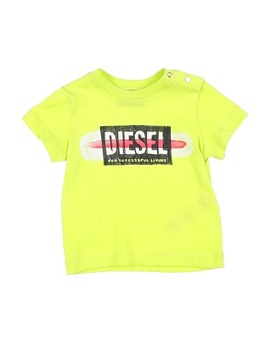 DIESEL T-shirt Verde lime 100% Cotone