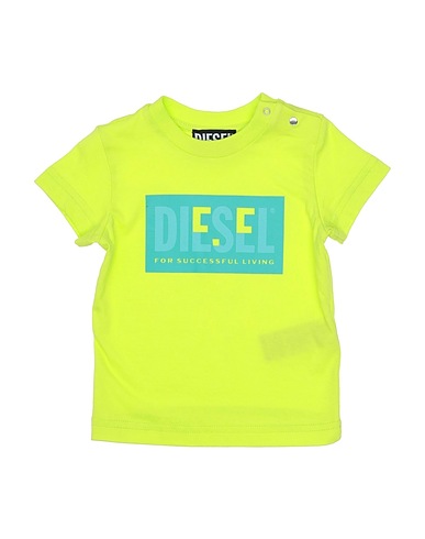 DIESEL T-shirt Verde lime 100% Cotone
