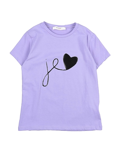 VICOLO T-shirt Lilla 90% Cotone, 10% Elastan