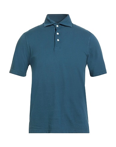 LUIGI BORRELLI NAPOLI Polo shirt Blue 100% Cotton