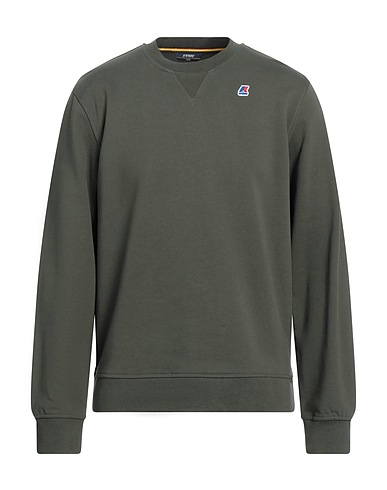 K-WAY Sweatshirt Military green 60% Cotton, 40% Polyester