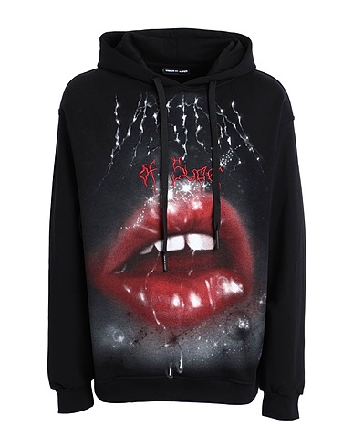 VISION OF SUPER Hooded track jacket  Black 100% Cotton