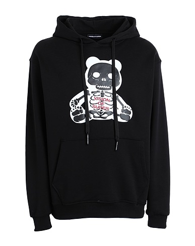 VISION OF SUPER Hooded sweatshirt Black 100% Cotton