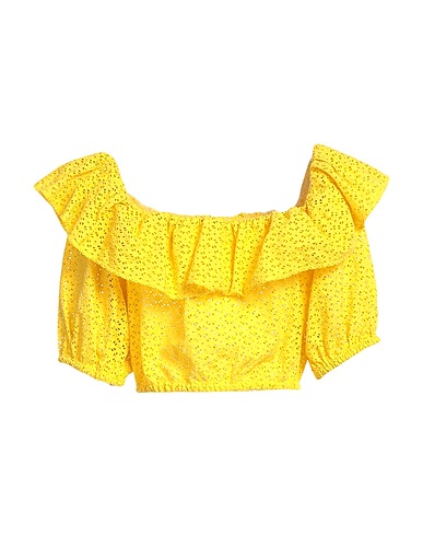 P.A.R.O.S.H. Off-the-shoulder top Yellow 100% Cotton