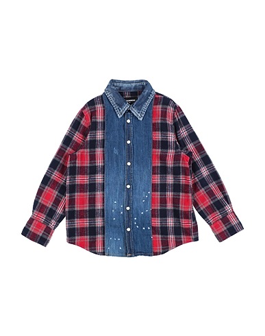 DSQUARED2 Camicia fantasia Blu notte 100% Cotone