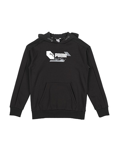 PUMA Hooded track jacket  Alpha Hoodie FL B  Black 66% Cotton, 34% Polyester, Elastane