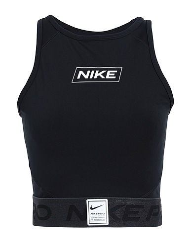 NIKE Crop top Nike Pro Dri-FIT Women's Graphic Crop Tank
 Black 83% Polyester, 17% Elastane