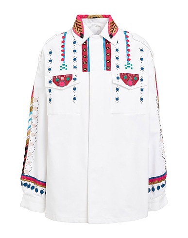 VALENTINO GARAVANI Hemden und Blusen mit Muster Weiß 100% Baumwolle