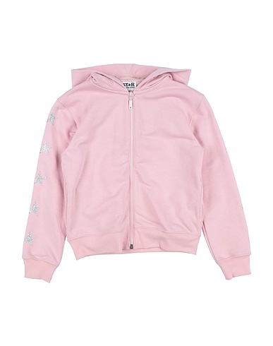 GOLDEN GOOSE Hooded track jacket  Pink 80% Cotton, 20% Polyester, Elastane