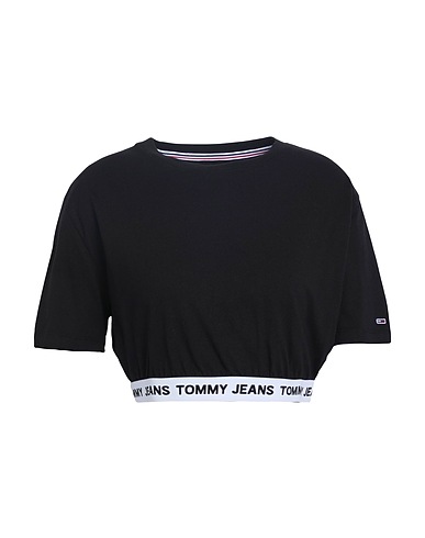 TOMMY JEANS Crop top Black 100% Cotton