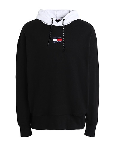 TOMMY JEANS Hooded track jacket  Black 100% Cotton