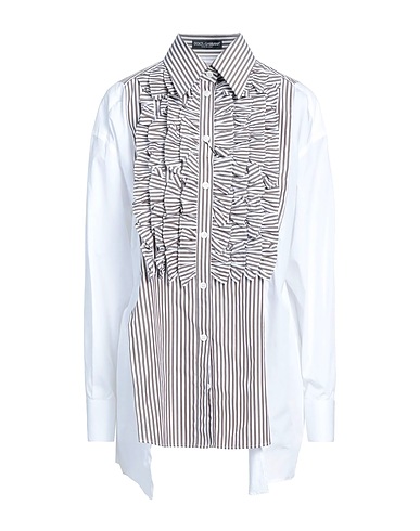 DOLCE&GABBANA Patterned shirts & blouses White 100% Cotton