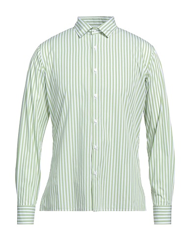FAMILY FIRST  Milano Striped shirt Light green 100% Cotton