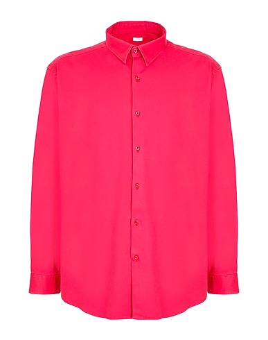 8 by YOOX REGULAR FIT SHIRT Fuchsia 97% Cotton, 3% Elastane