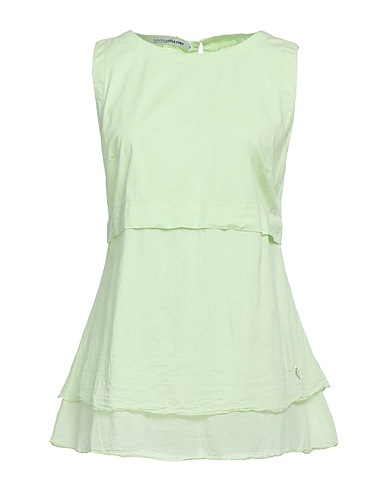 EUROPEAN CULTURE Top Verde chiaro 98% Cotone, 2% Elastan