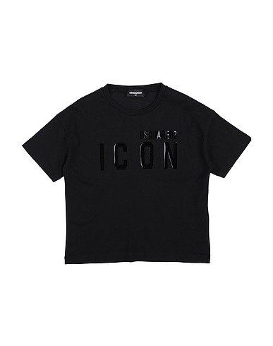 DSQUARED2 T-shirt Nero 100% Cotone, Silicone