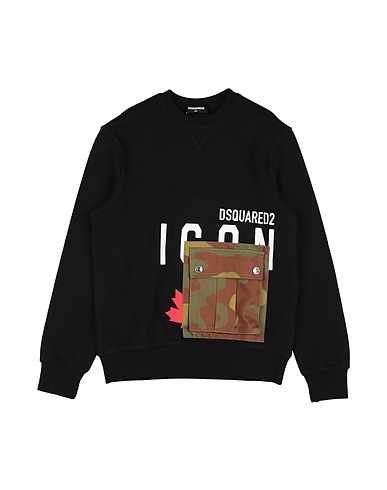 DSQUARED2 Felpa Nero 100% Cotone