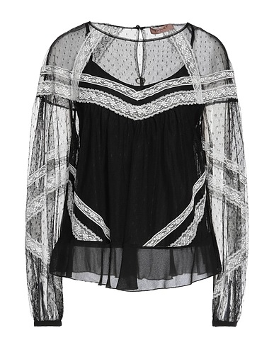TWINSET Top Schwarz 100% Polyester, Polyamid