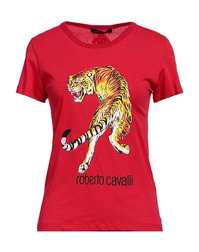 ROBERTO CAVALLI T-shirt Rosso 100% Cotone