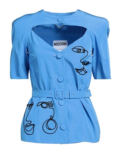 MOSCHINO Hemden Azurblau 72% Viskose, 28% Baumwolle