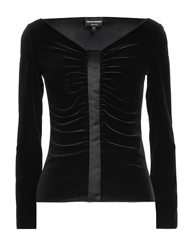 EMPORIO ARMANI Top Black 90% Polyester, 10% Elastane