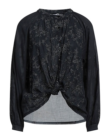 HAVEONE Camicie  e bluse fantasia Nero 93% Cotone, 7% Lurex®